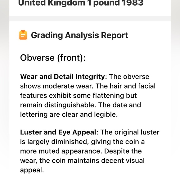 1983 ~ 1 British Pound VF- - Picture 5 of 5